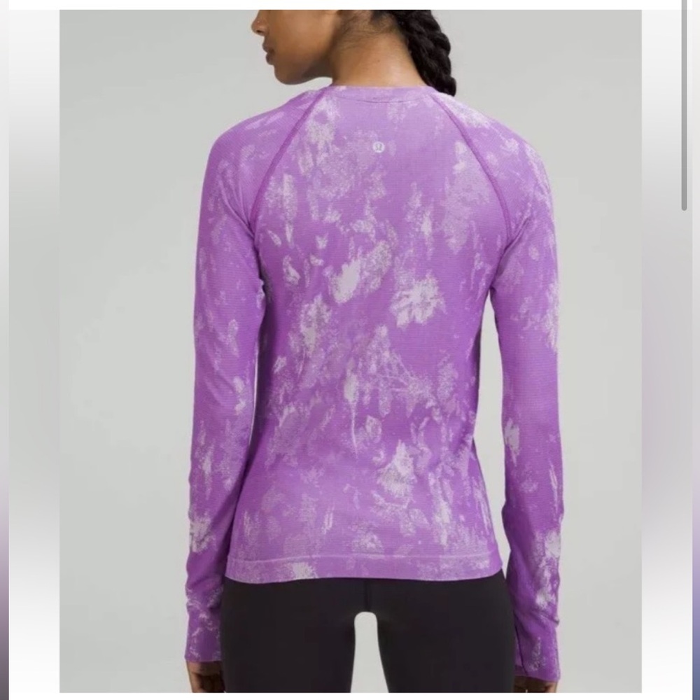 Lululemon Swiftly Magenta 2.0 Swiftly Purple Tie-Dye Long Sleeve Top